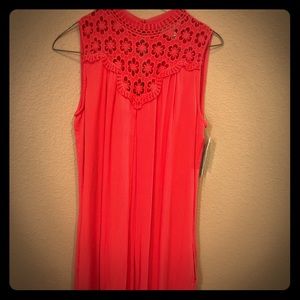 Deep coral romper!  Shorts/never worn.